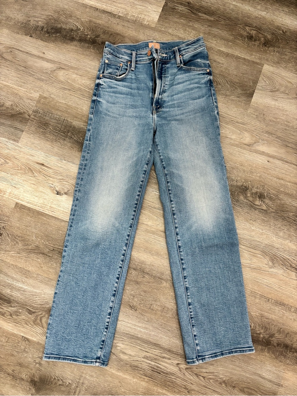 MOTHER denim The Rambler Zip Flood Out Of The Blue Size 27